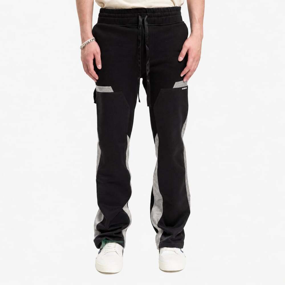 Nahmias Terry Carpenter Sweatpants in Black and Grey